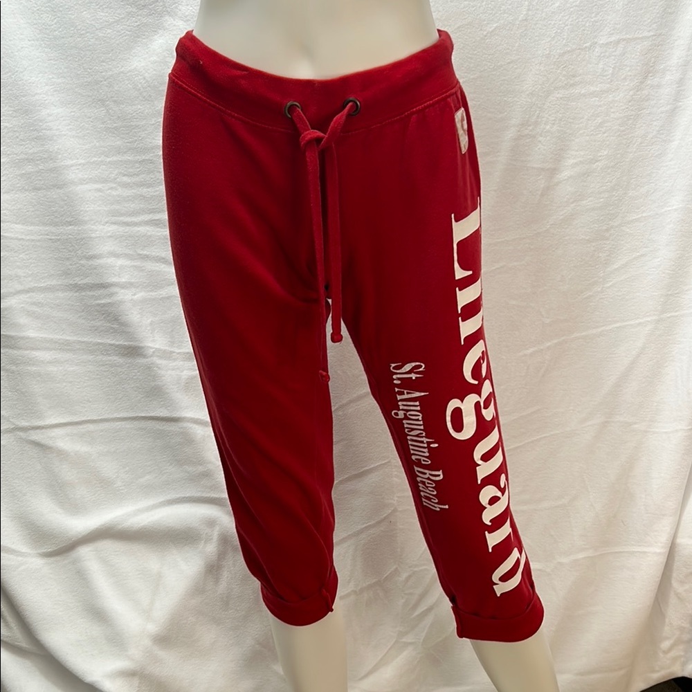 Red Lifeguard Capri Sweatpants